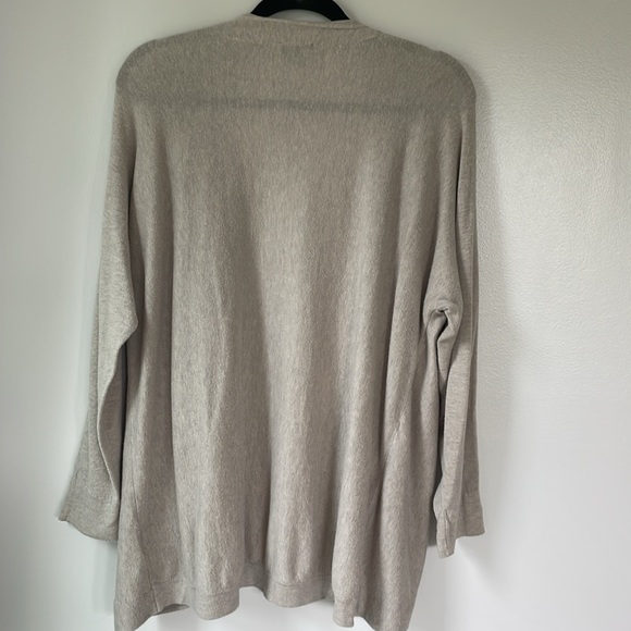Express size S tan cotton and rayon cardigan sweater - Picture 7 of 8